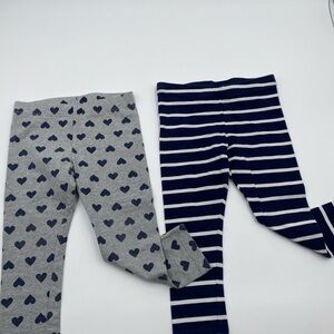 Primary Kids’ Bundle Navy Blue Hearts and White Striped Bottoms